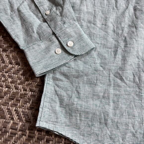 Penguin Antique Green button down shirt sz XL - Picture 4 of 5